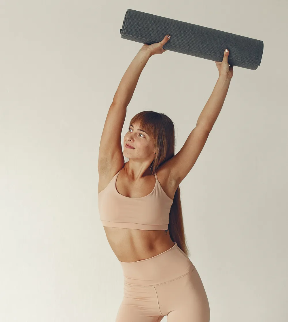 Woman enjoying a calm movement practice